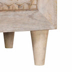 Bedside Cabinet Beige 50 x 33 x 62 cm Solid Acacia wood