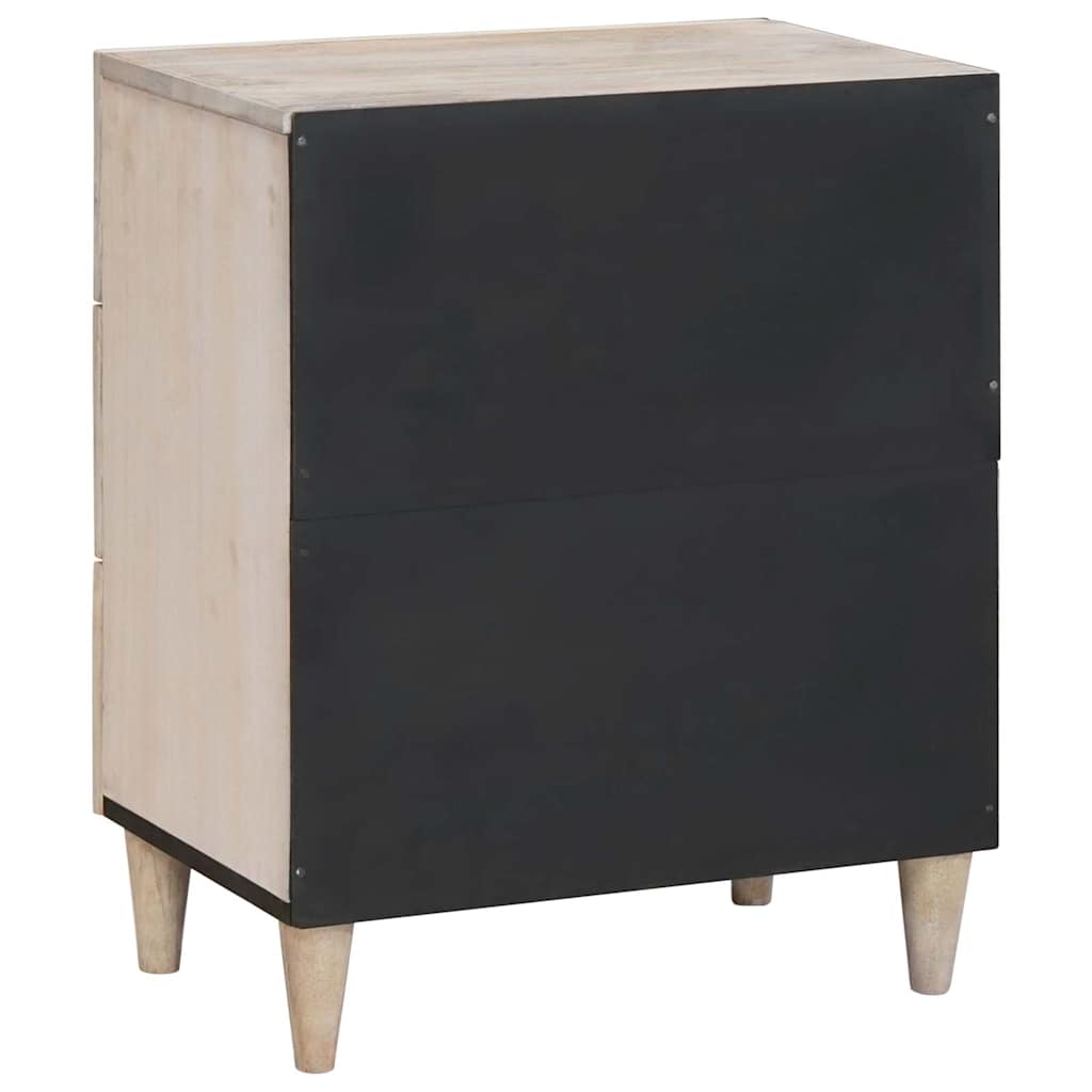Bedside Cabinet Beige 50 x 33 x 62 cm Solid Acacia wood