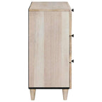 Bedside Cabinet Beige 50 x 33 x 62 cm Solid Acacia wood