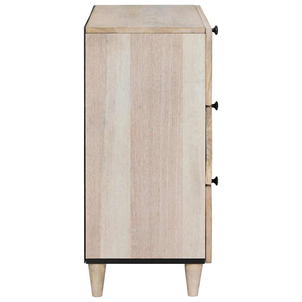Bedside Cabinet Beige 50 x 33 x 62 cm Solid Acacia wood