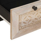 Bedside Cabinet Beige 50 x 33 x 62 cm Solid Acacia wood