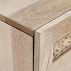 Bedside Cabinet Beige 50 x 33 x 60 cm Solid Acacia wood