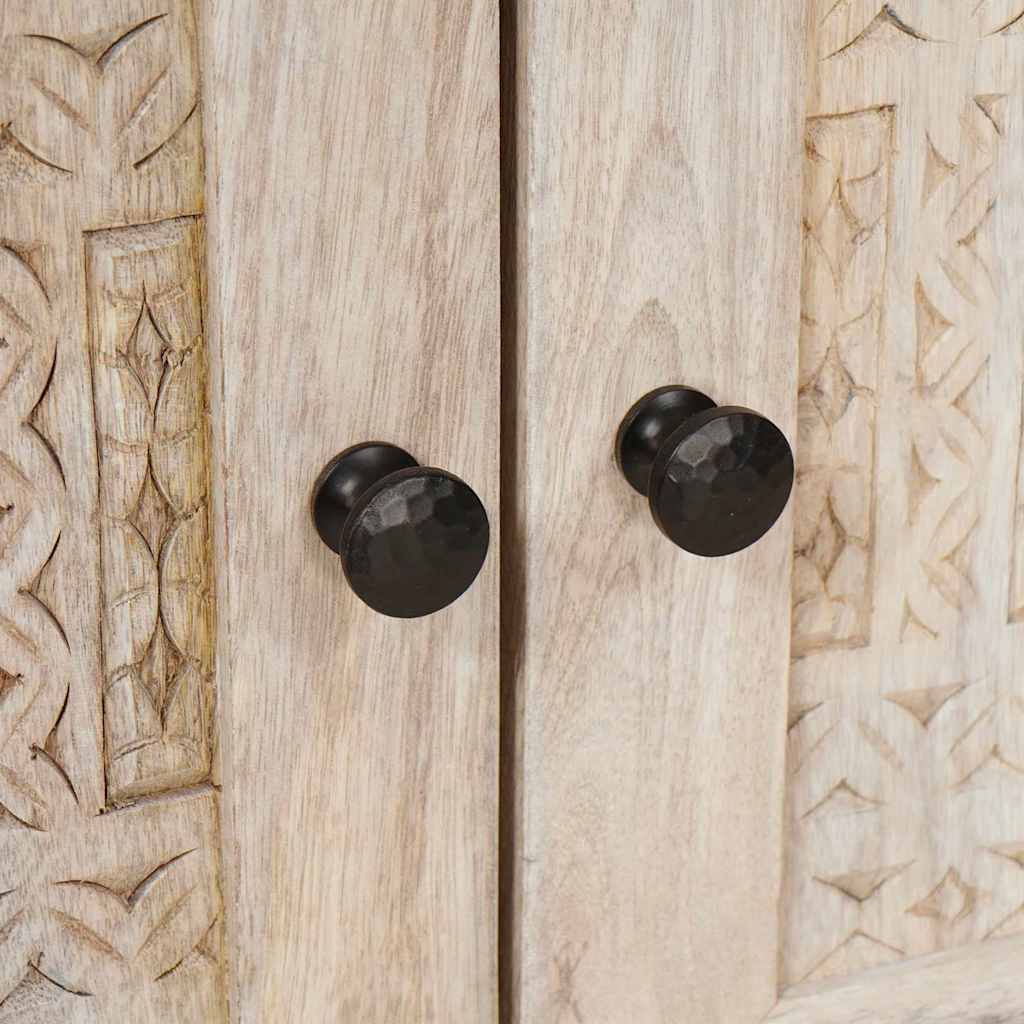 Bedside Cabinet Beige 50 x 33 x 60 cm Solid Acacia wood