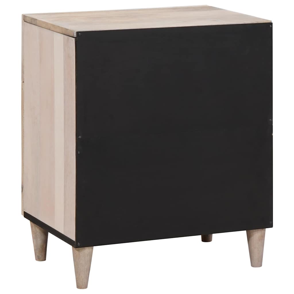 Bedside Cabinet Beige 50 x 33 x 60 cm Solid Acacia wood