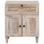Bedside Cabinet Beige 50 x 33 x 60 cm Solid Acacia wood