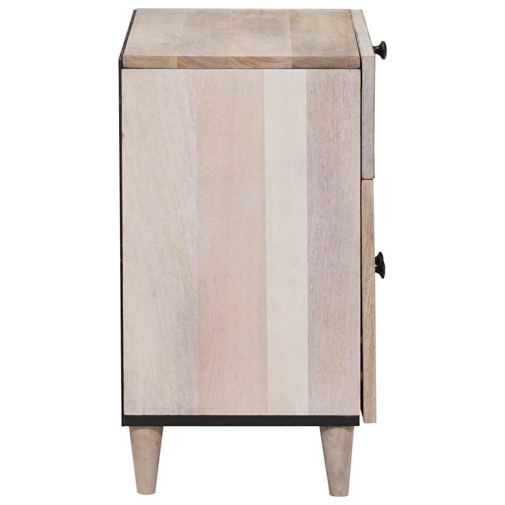 Bedside Cabinet Beige 50 x 33 x 60 cm Solid Acacia wood