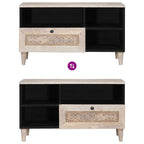 TV Units with Drawer White 80 x 33 x 46 cm Engineered wood