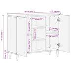 Sideboard White 33.5 x 90 x 75 cm