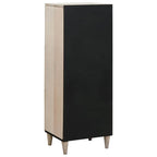 Highboard with Shelf White 40 x 33 x 110 cm Solid mango wood