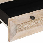 Highboard with Drawer White 60 x 33 x 100 cm Solid mango wood