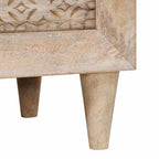 Highboard with Drawer White 60 x 33 x 100 cm Solid mango wood