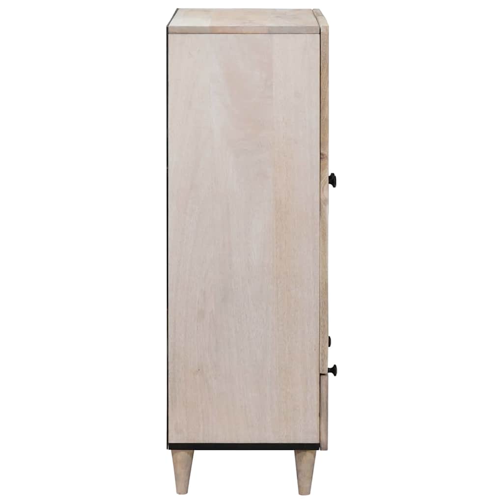 Highboard with Drawer White 60 x 33 x 100 cm Solid mango wood