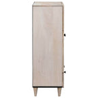 Highboard with Drawer White 60 x 33 x 100 cm Solid mango wood