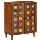 Sideboard Walnut 60 x 33 x 75 cm Solid Mango Wood