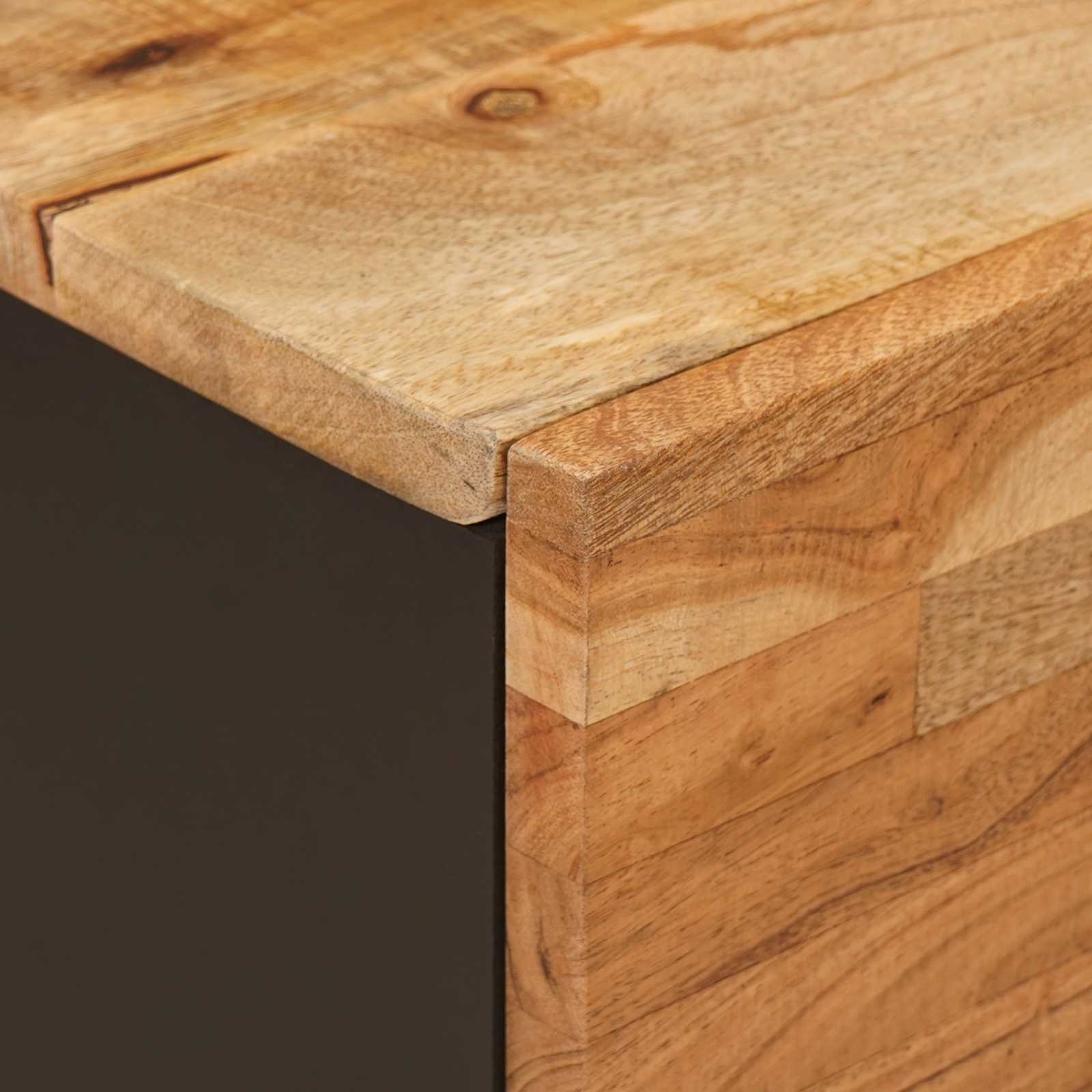 Bedside Cabinet 2 pcs Brown 40 x 33 x 46 cm Solid Mango Wood