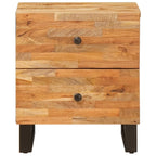Bedside Cabinet 2 pcs Brown 40 x 33 x 46 cm Solid Mango Wood