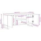 TV Cabinet with Storage Brown 105 x 33 x 46 cm Solid Mango Wood
