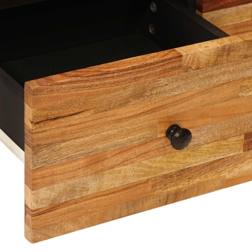 TV Cabinet with Storage Brown 70 x 33 x 46 cm Solid Mango Wood