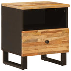 Bed cabinet with Drawer Brown 40 x 33 x 46 cm Solid Mango Wood