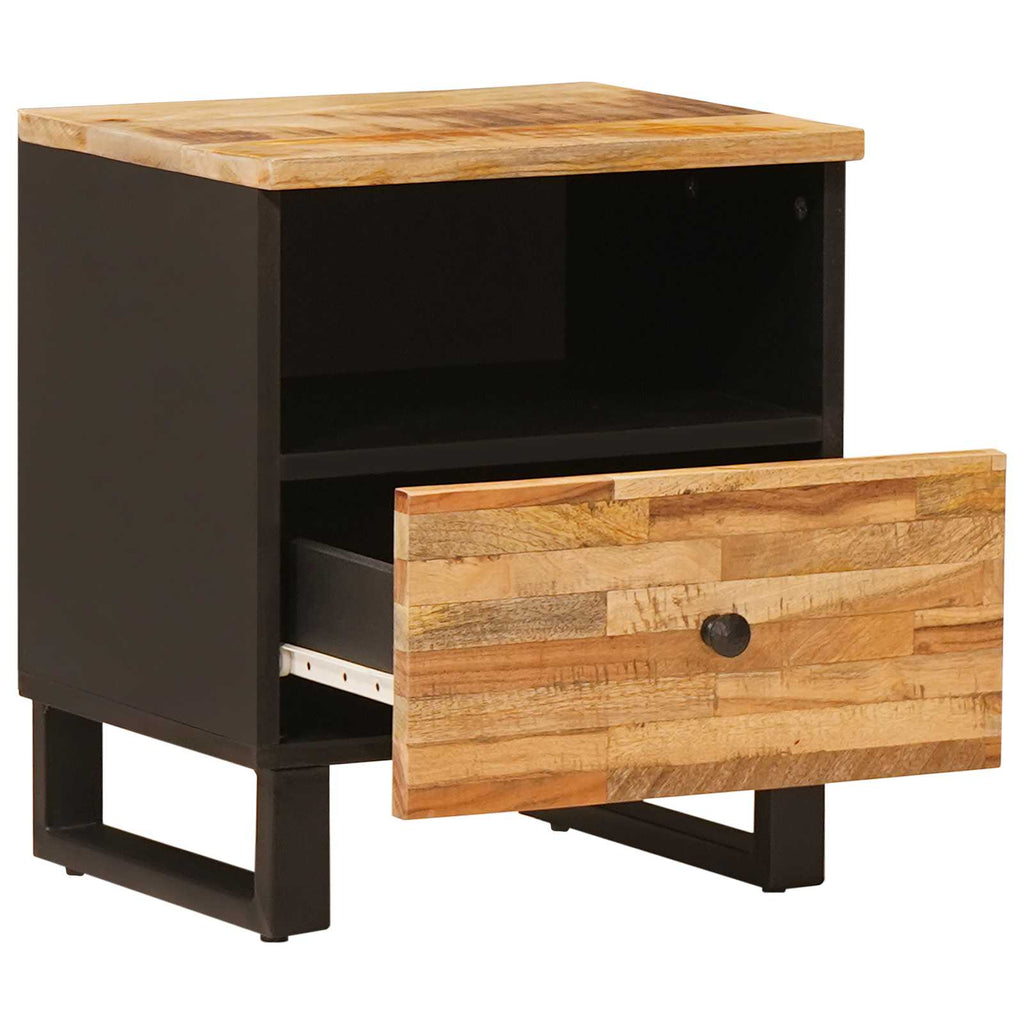 Bed cabinet with Drawer Brown 40 x 33 x 46 cm Solid Mango Wood