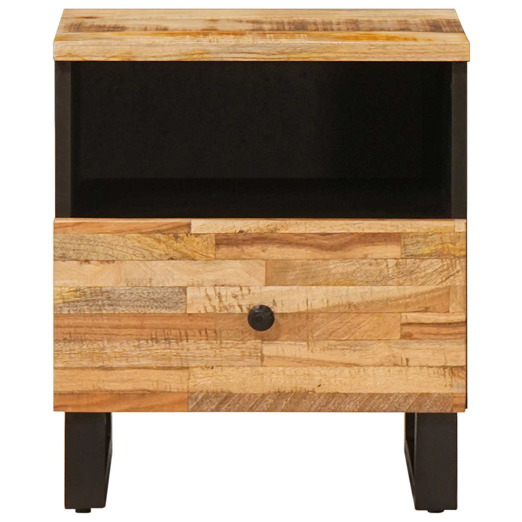 Bed cabinet with Drawer Brown 40 x 33 x 46 cm Solid Mango Wood
