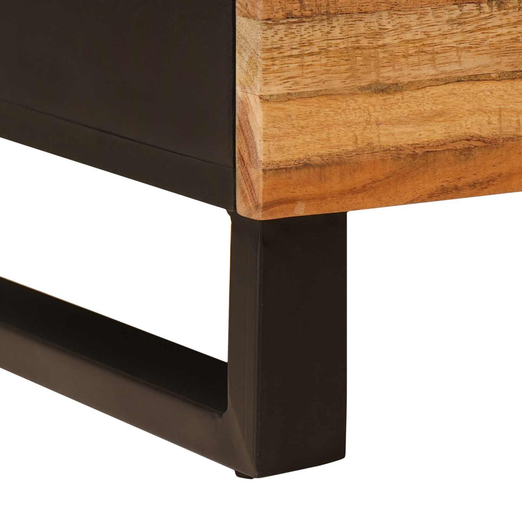 Bed cabinet 2 pcs Brown 40 x 33 x 46 cm Solid Mango Wood