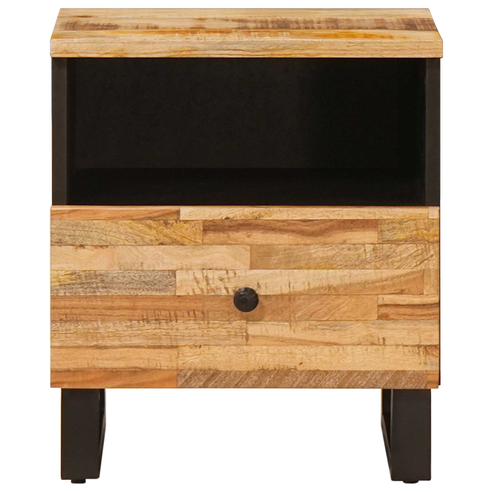 Bed cabinet 2 pcs Brown 40 x 33 x 46 cm Solid Mango Wood