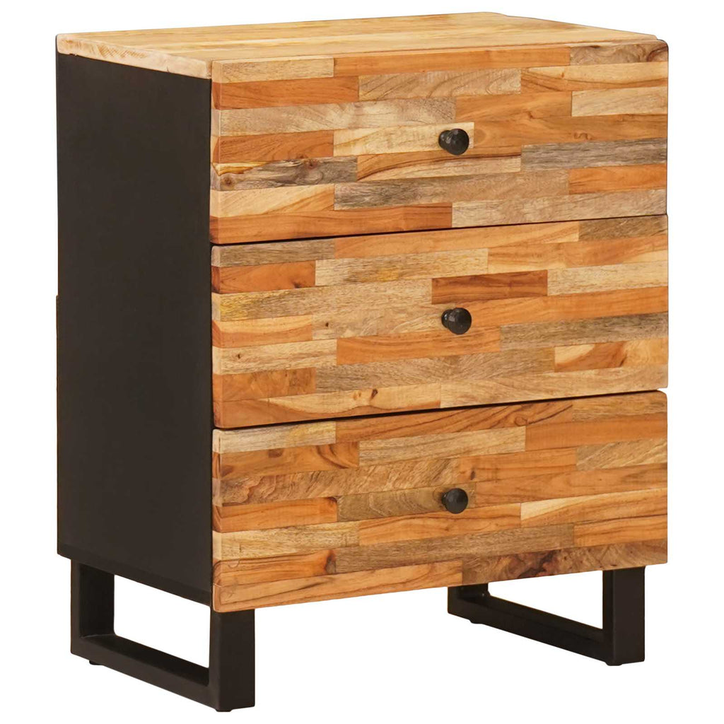 Bed cabinet with Drawer Brown 50 x 33 x 62 cm Solid Mango Wood