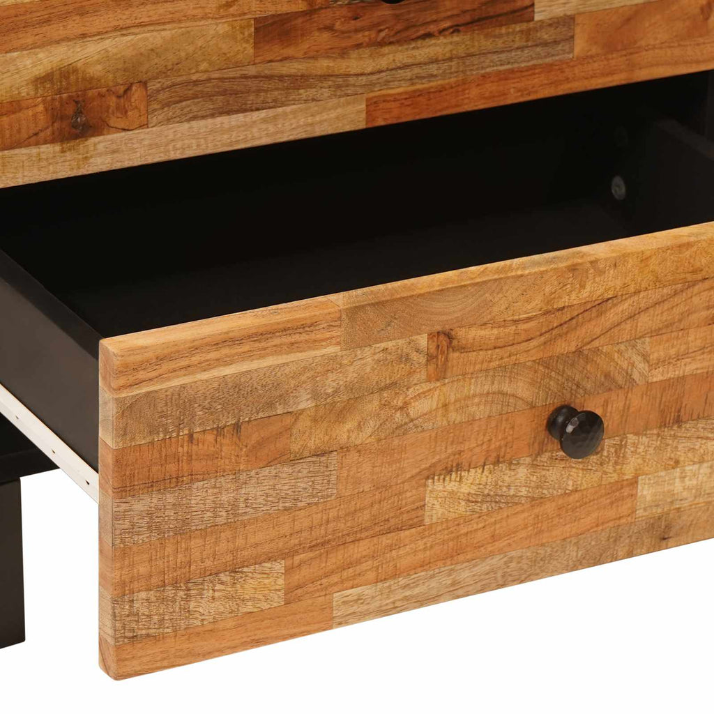 Bed cabinet with Drawer Brown 50 x 33 x 62 cm Solid Mango Wood