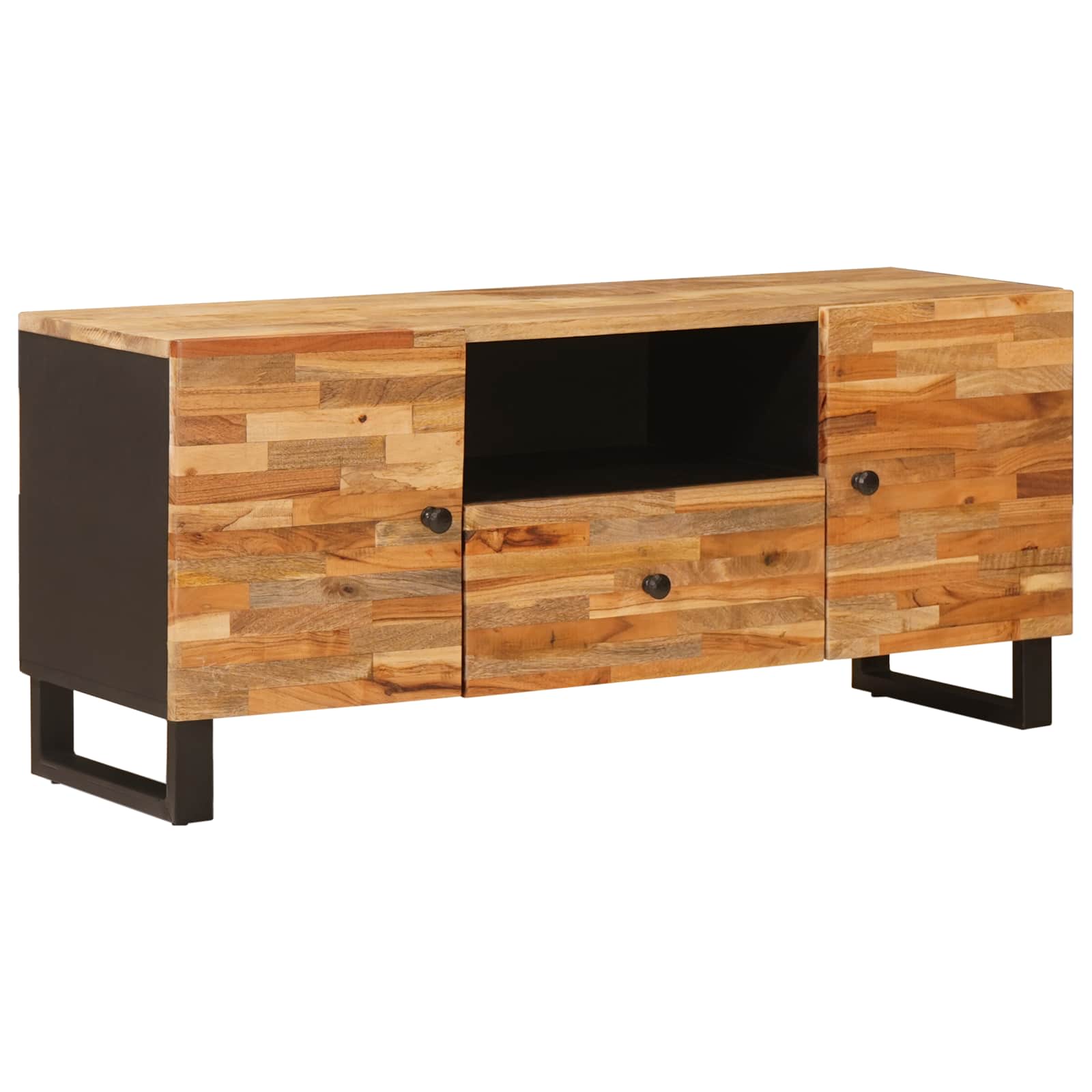 TV Cabinet with Shelf Brown 105 x 33 x 46 cm Solid Mango Wood