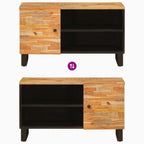 TV Cabinet with Shelf Brown 80 x 33 x 46 cm Solid Mango Wood