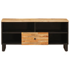 TV Cabinet with Drawer Brown 100 x 33 x 46 cm Solid Mango Wood