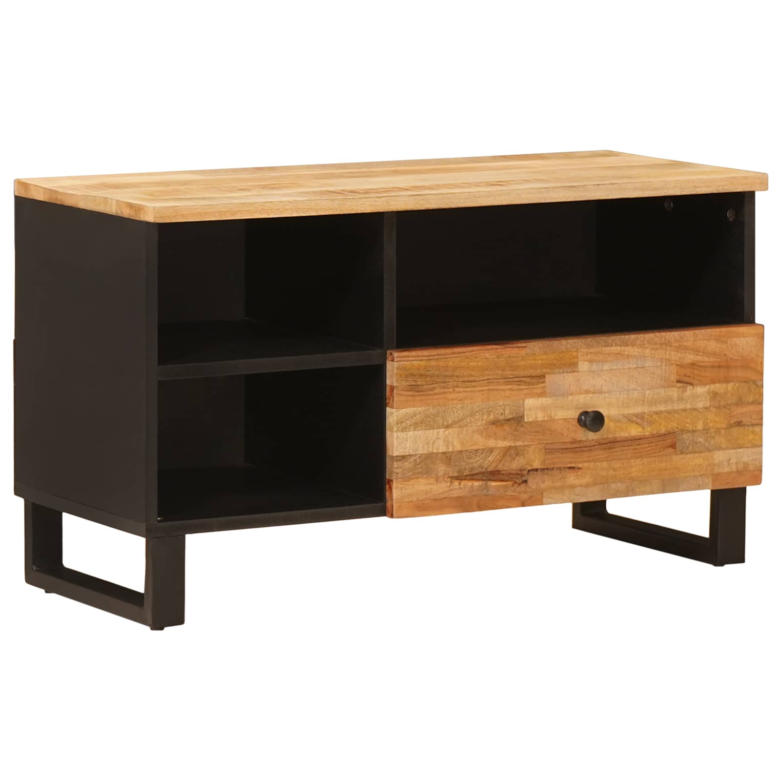 TV Cabinet with Drawer Brown 80 x 33.5 x 46 cm Solid Mango Wood