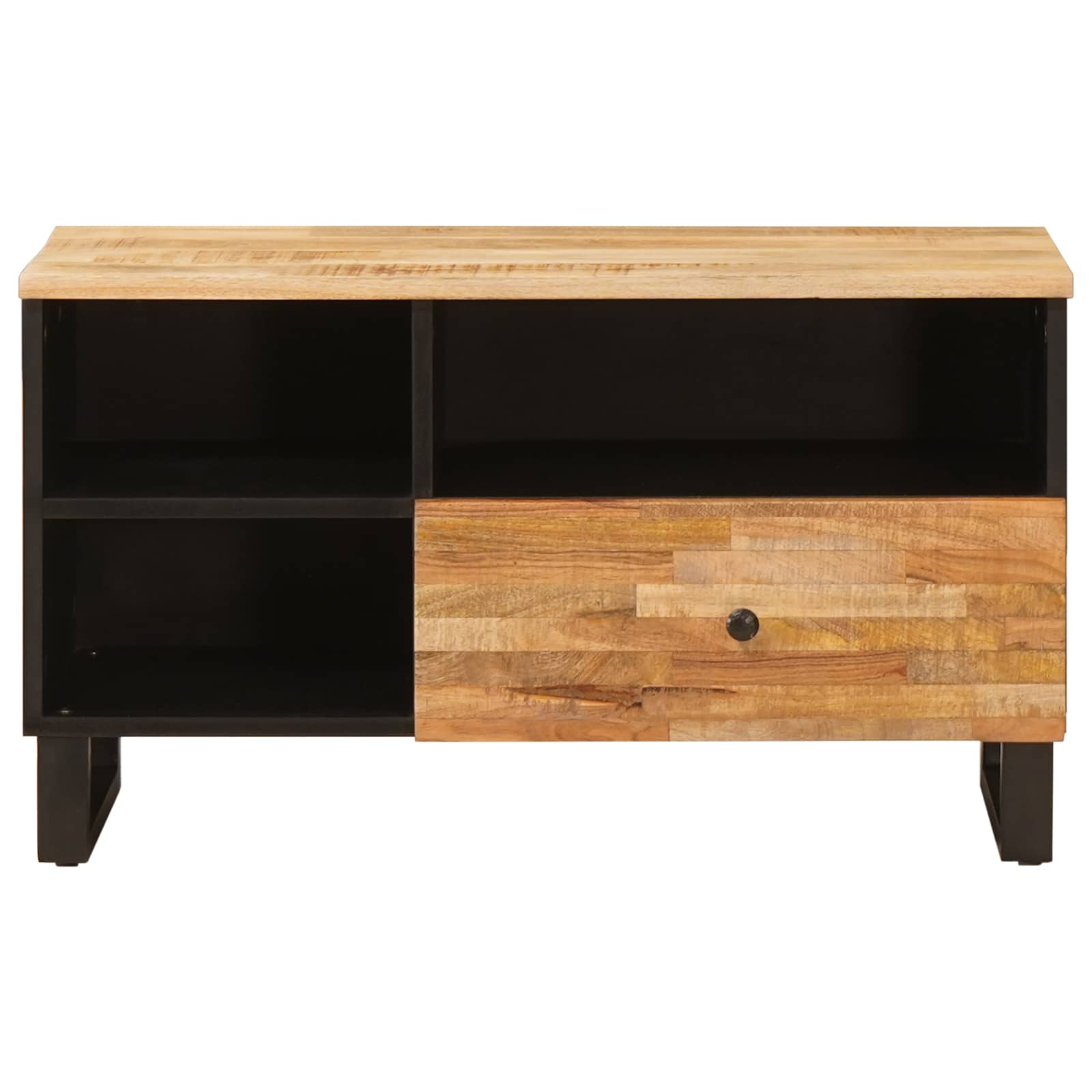 TV Cabinet with Drawer Brown 80 x 33.5 x 46 cm Solid Mango Wood