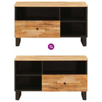 TV Cabinet with Drawer Brown 80 x 33.5 x 46 cm Solid Mango Wood