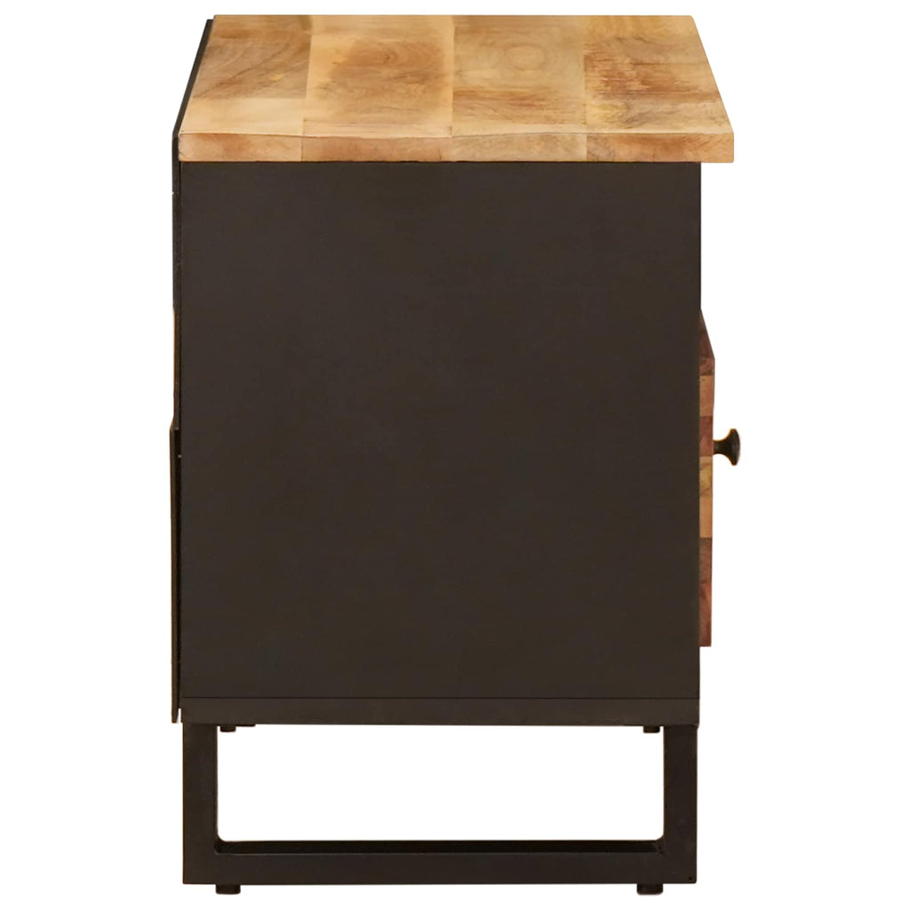 TV Cabinet with Drawer Brown 80 x 33.5 x 46 cm Solid Mango Wood
