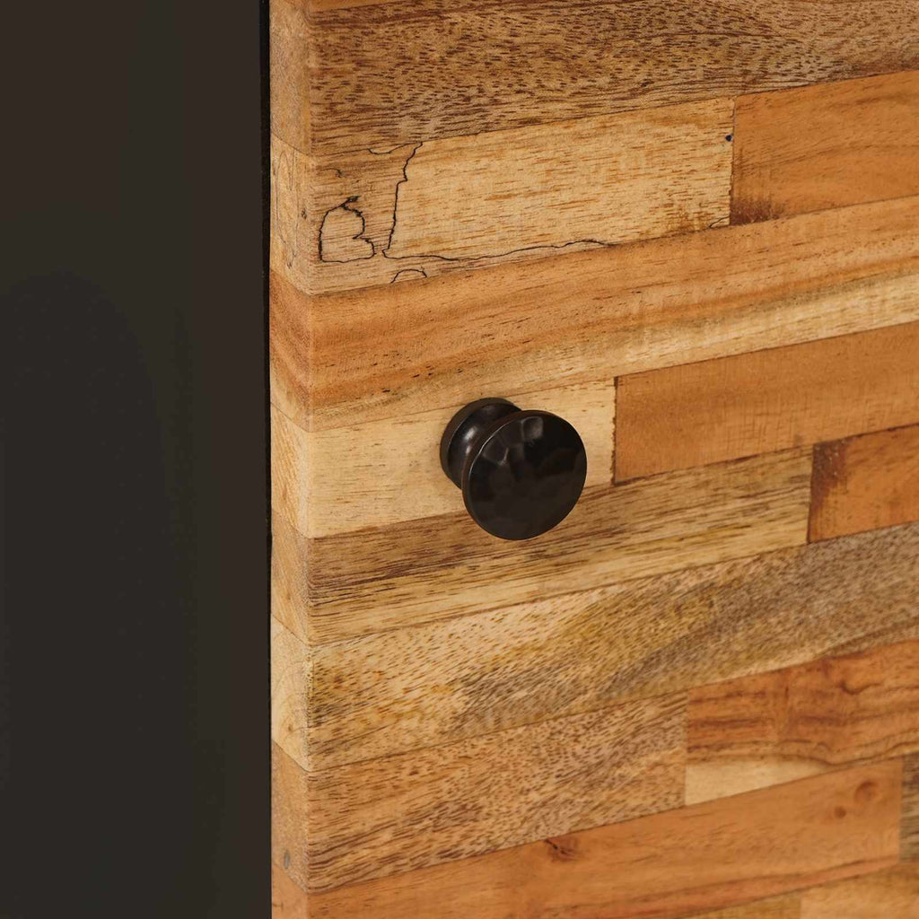 Side Cabinet with Door Brown 40 x 33 x 75 cm Solid Mango Wood