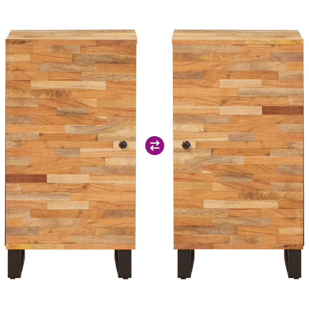 Side Cabinet with Door Brown 40 x 33 x 75 cm Solid Mango Wood