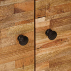 Side Cabinet with Door Brown 60 x 33.5 x 75 cm Solid Mango Wood