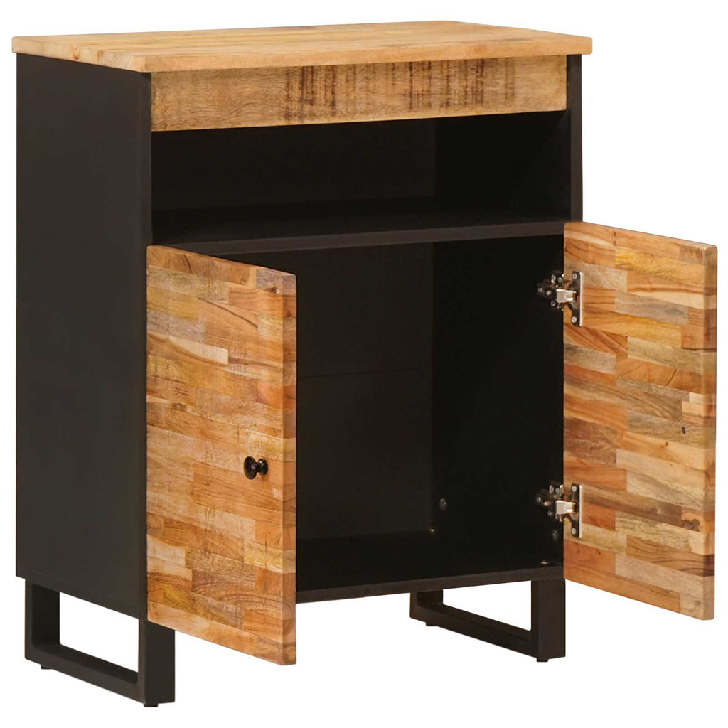 Side Cabinet with Door Brown 60 x 33.5 x 75 cm Solid Mango Wood