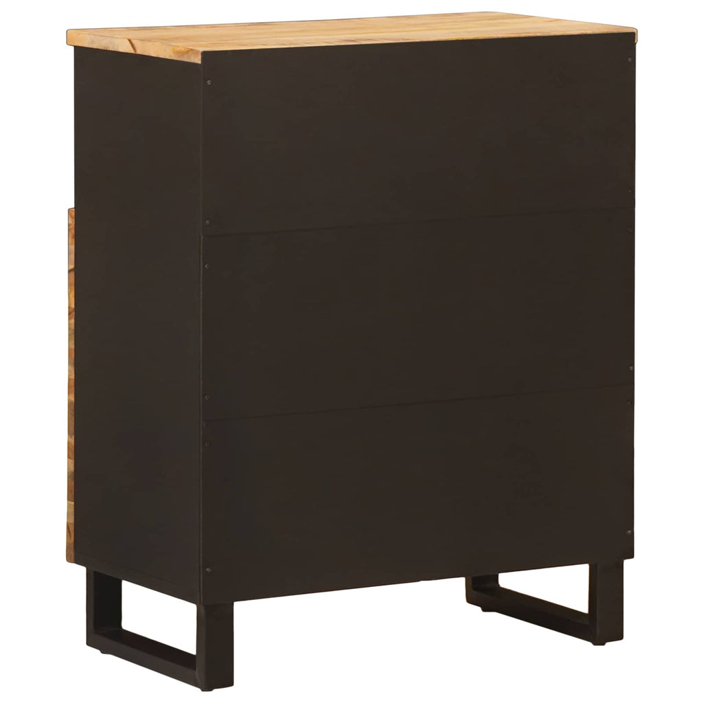 Side Cabinet with Door Brown 60 x 33.5 x 75 cm Solid Mango Wood