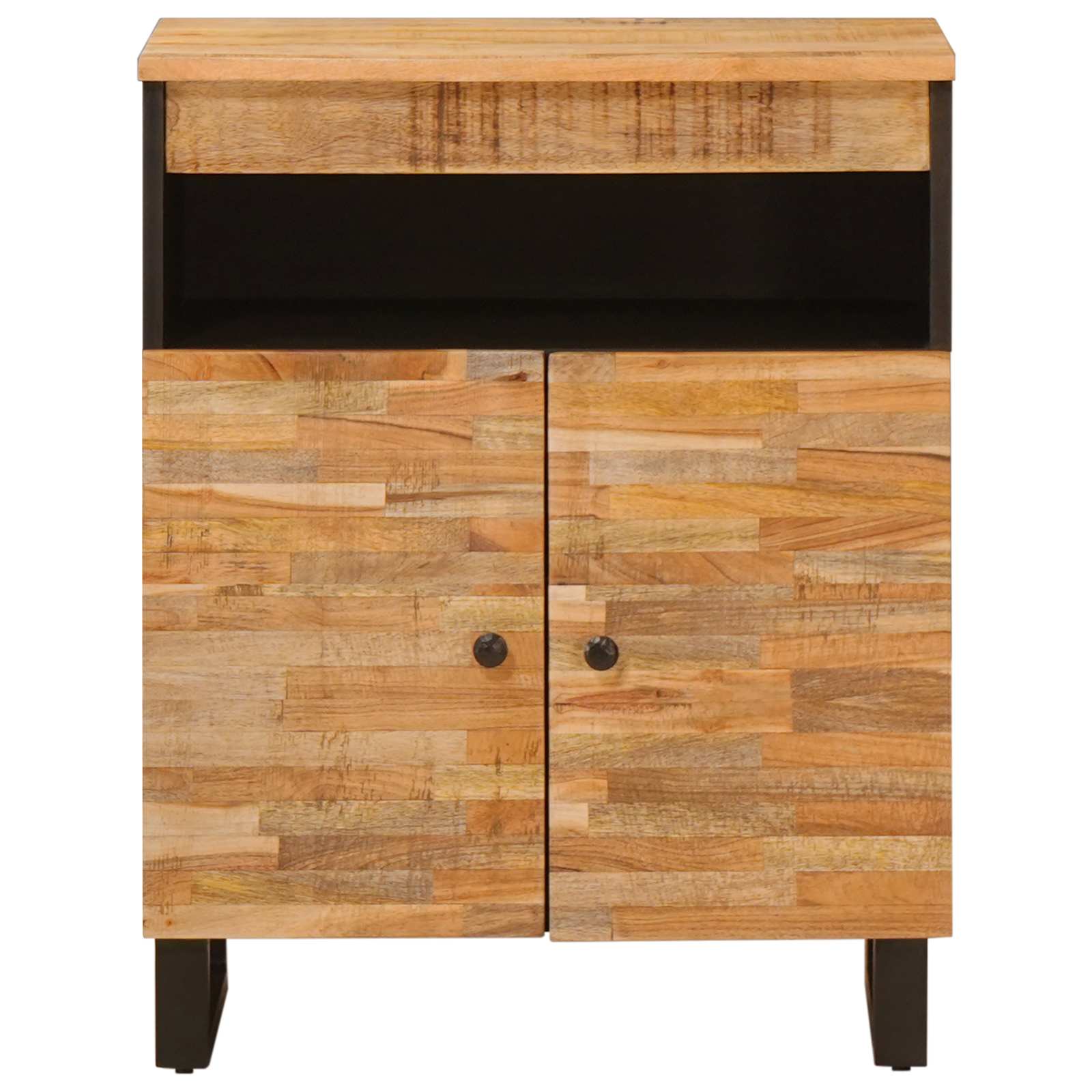Side Cabinet with Door Brown 60 x 33.5 x 75 cm Solid Mango Wood