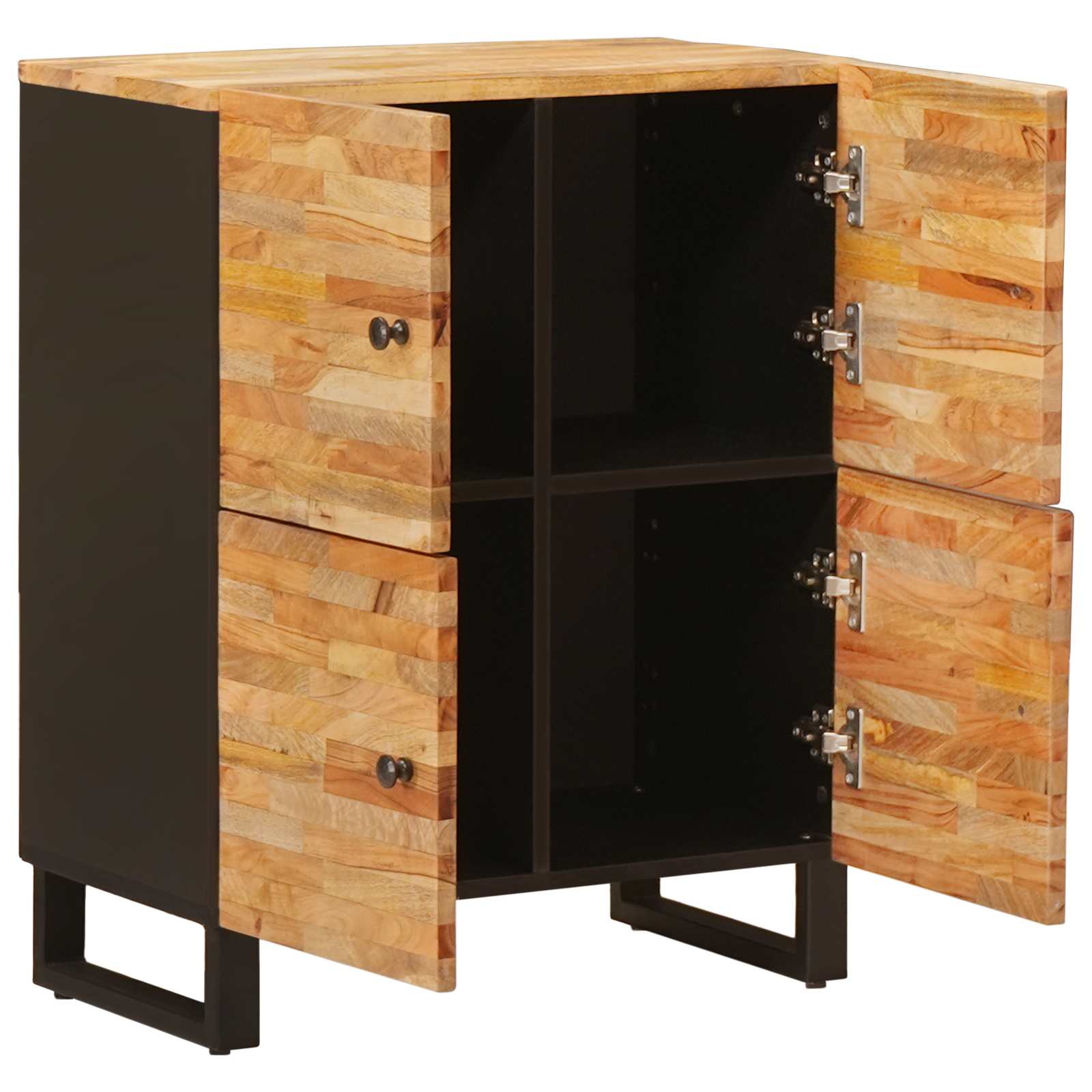 Side Cabinet with Door Brown 60 x 33 x 75 cm Solid Mango Wood