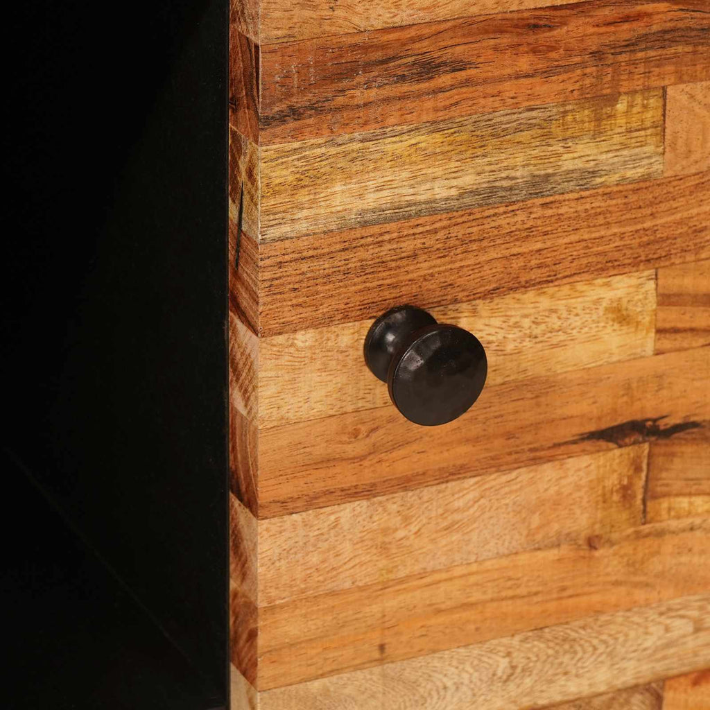 Side Cabinet with Drawer Brown 90 x 33 x 75 cm Solid Mango Wood