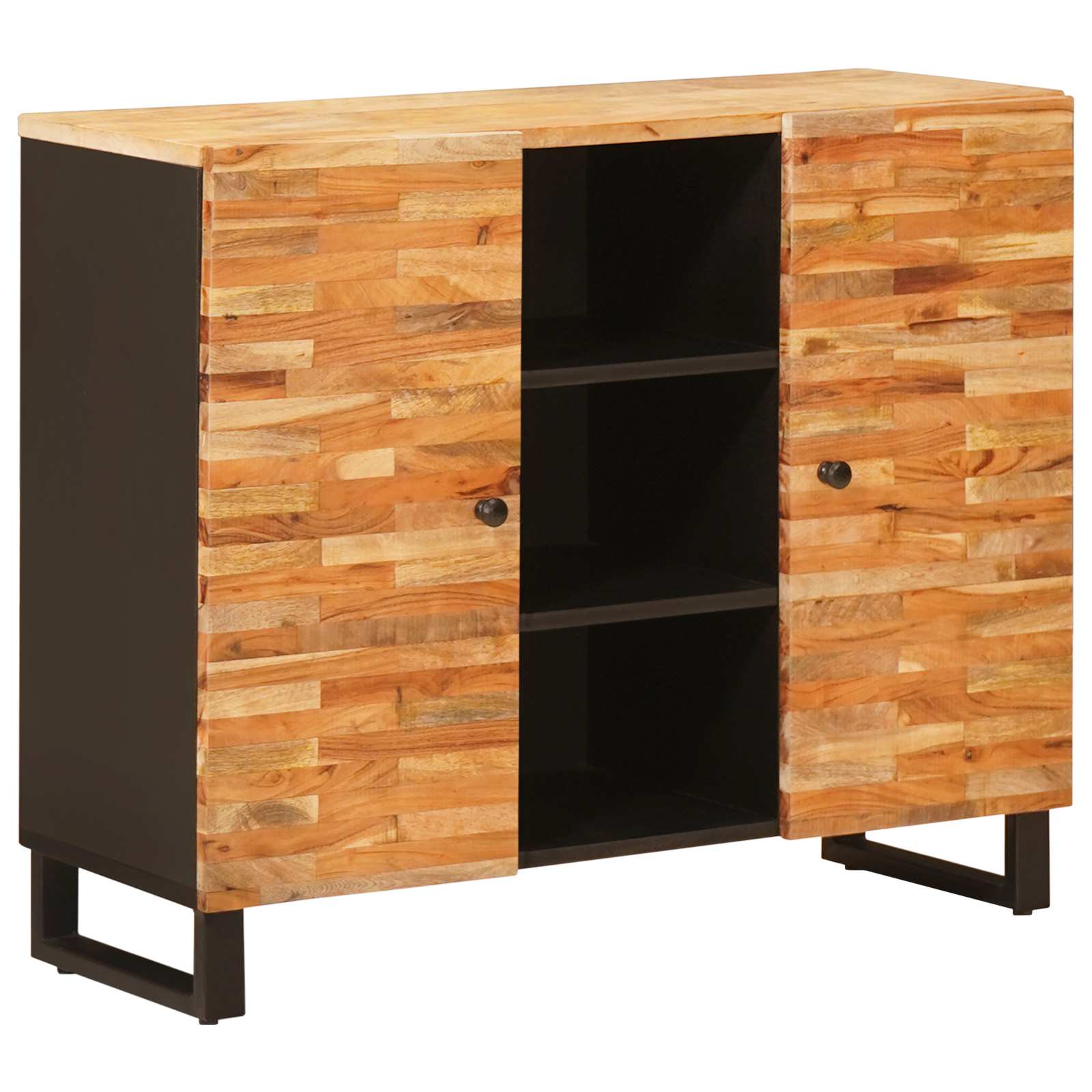 Side Cabinet with Drawer Brown 90 x 33 x 75 cm Solid Mango Wood