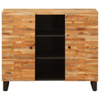 Side Cabinet with Drawer Brown 90 x 33 x 75 cm Solid Mango Wood