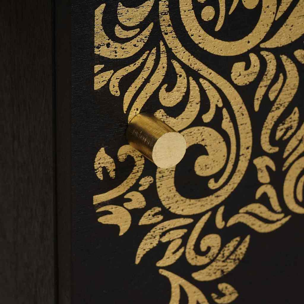 Bedside Cabinet with Door Black 40 x 33 x 46 cm