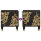 Bedside Cabinet with Door Black 40 x 33 x 46 cm