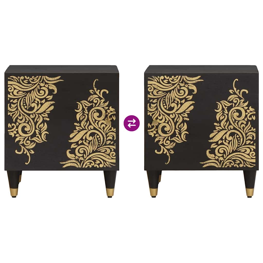 Bedside Cabinet with Door Black 40 x 33 x 46 cm