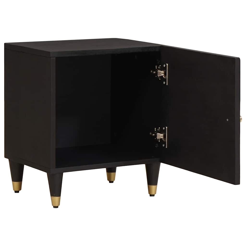 Bedside Cabinet with Door 2 pcs Black 40 x 33 x 46 cm